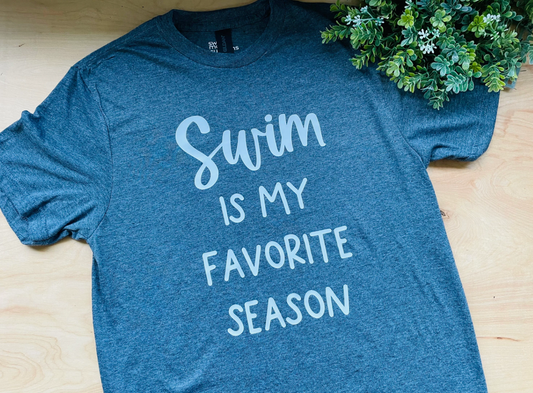 Swim is My Favorite Season Youth Swimmer Crewneck Tee