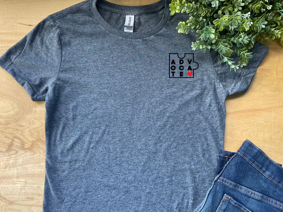 ABA Advocate Pocket Logo: Adult Crewneck Tee (Black Text)