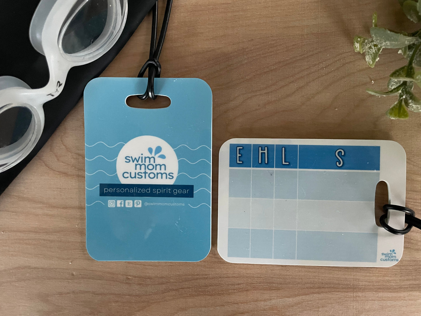 Reusable swim meet heat tags: Swim Mom Customs #2