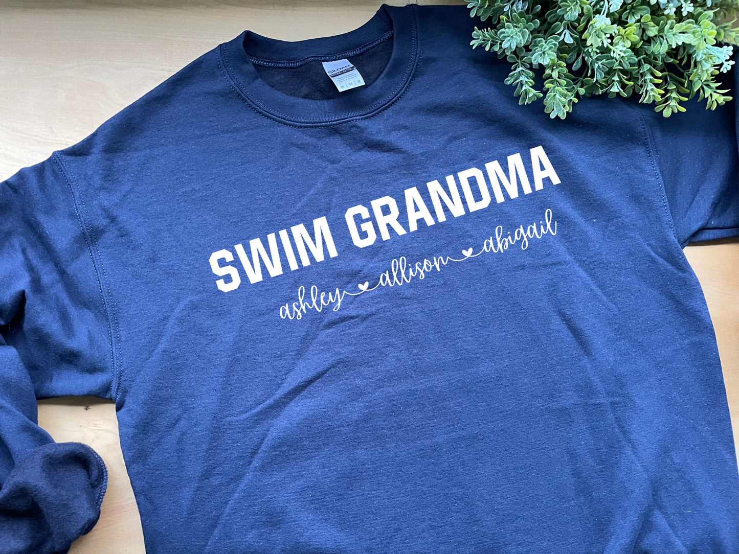 Swim Grandma Sweatshirt Personalized with Names