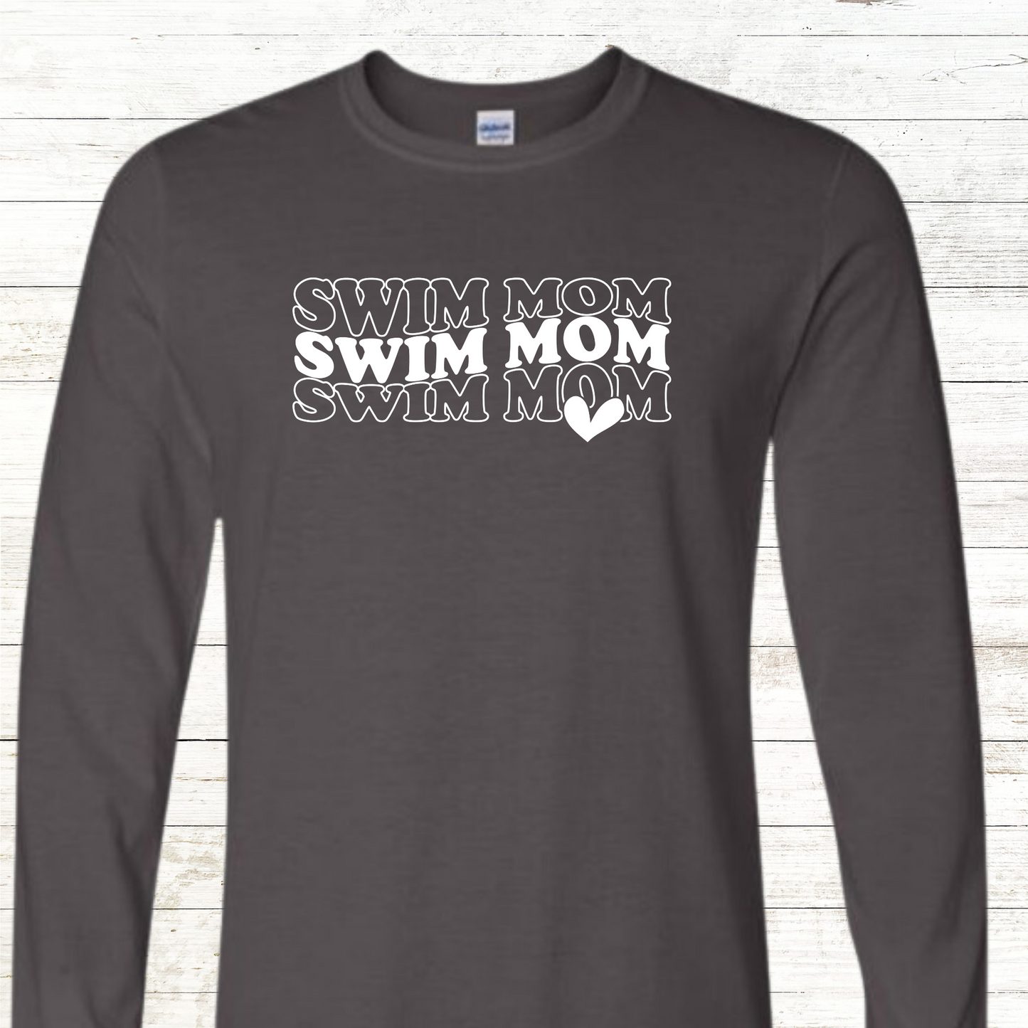 Swim Mom Heart