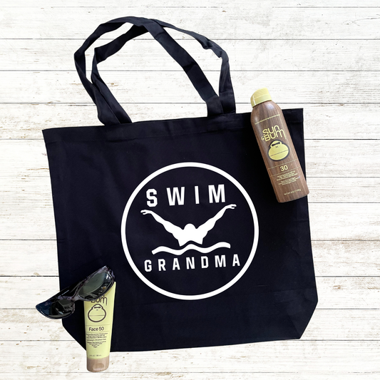 Swim Grandma: Butterfly Swimmer Tote Bag
