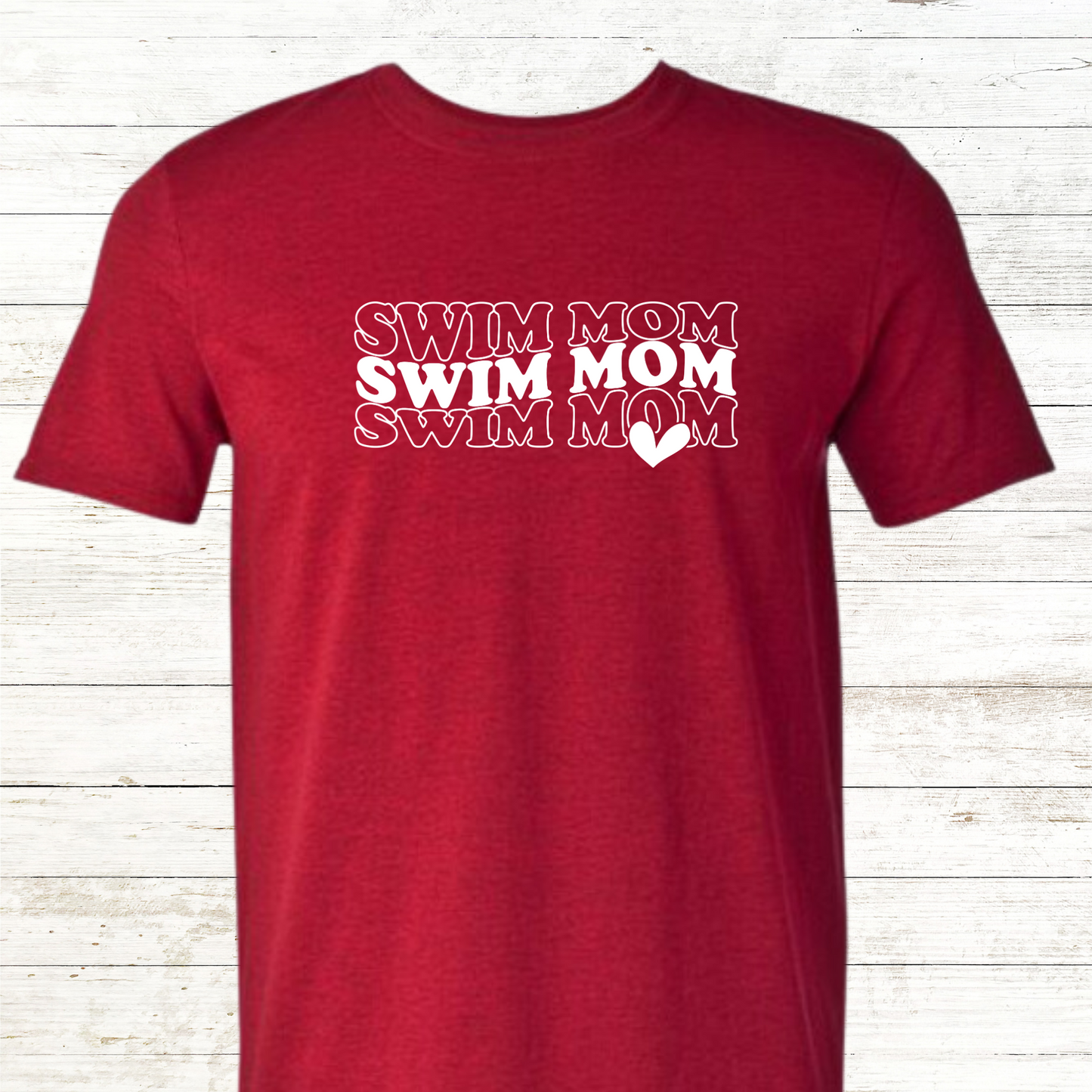 Swim Mom Heart