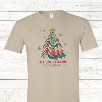 All Booked for Christmas -  Adult / Teacher Crewneck Tee