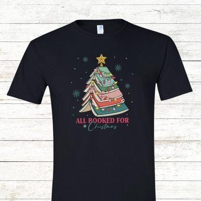 All Booked for Christmas -  Adult / Teacher Crewneck Tee