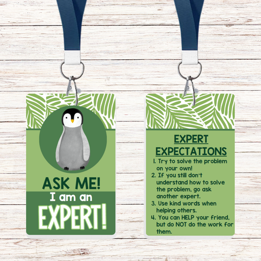 Ask Me! I am an Expert! - Classroom Zoo Theme - Set of 6