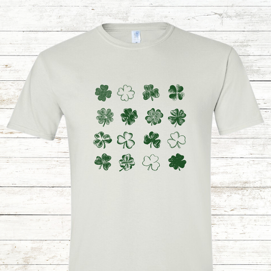 Green Shamrocks & Four-Leaf Clovers -  St. Patrick's Day