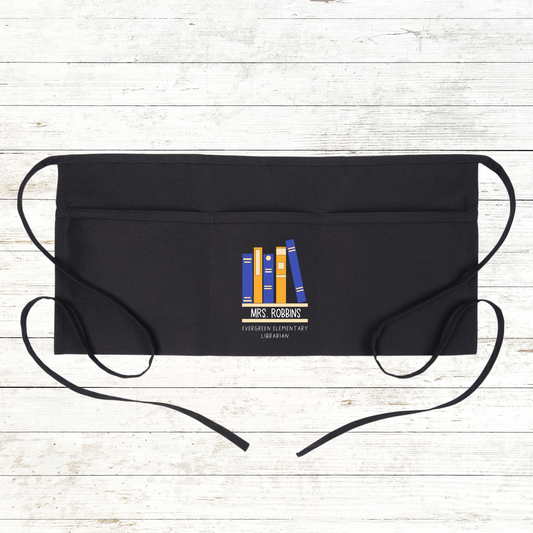 Personalized Teacher Apron with pockets: Librarian