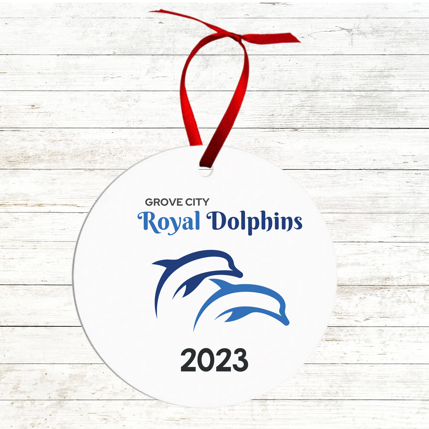 Swim Team Christmas Ornament - Grove City Royal Dolphins