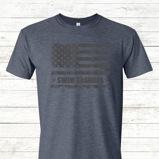 Swim Grandpa -  Vintage American Flag