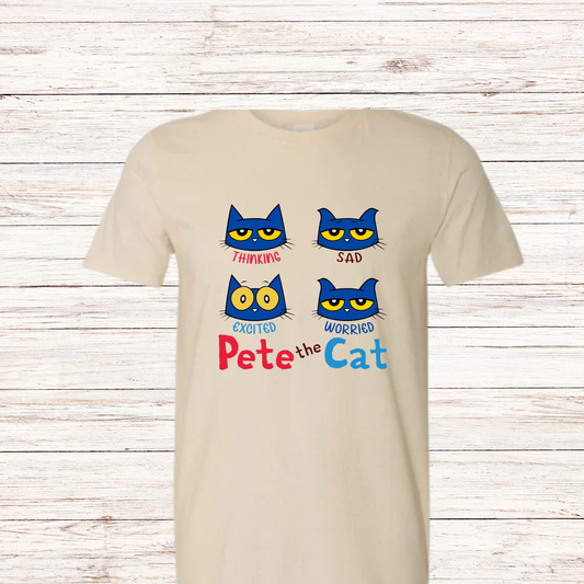 Storybook Series: Pete the Cat Thinking - Excited - Sad - Worried