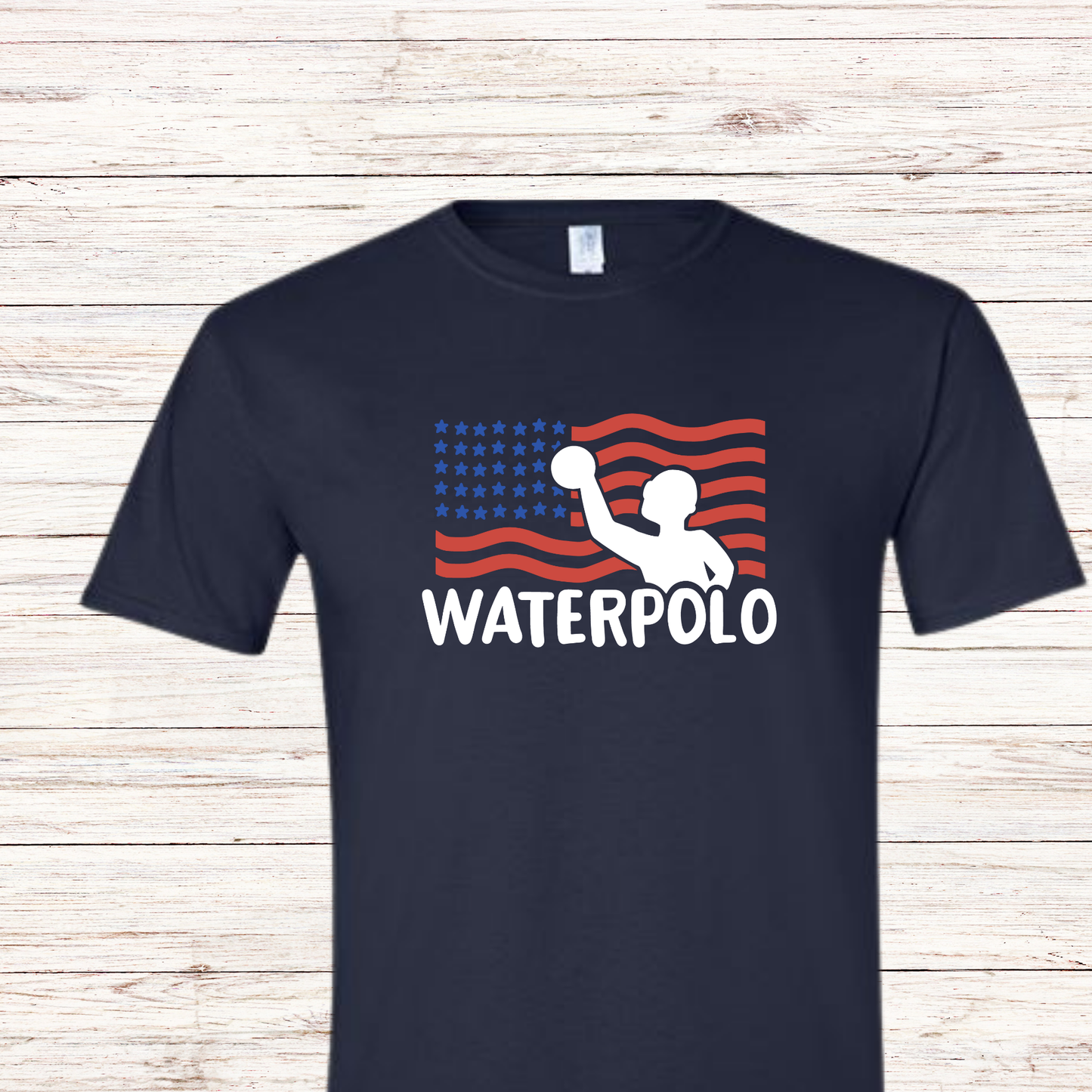American Flag Water Polo Shirt