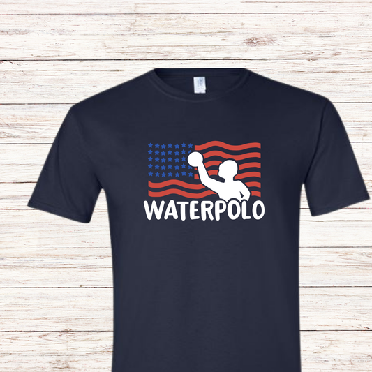 American Flag Water Polo Shirt