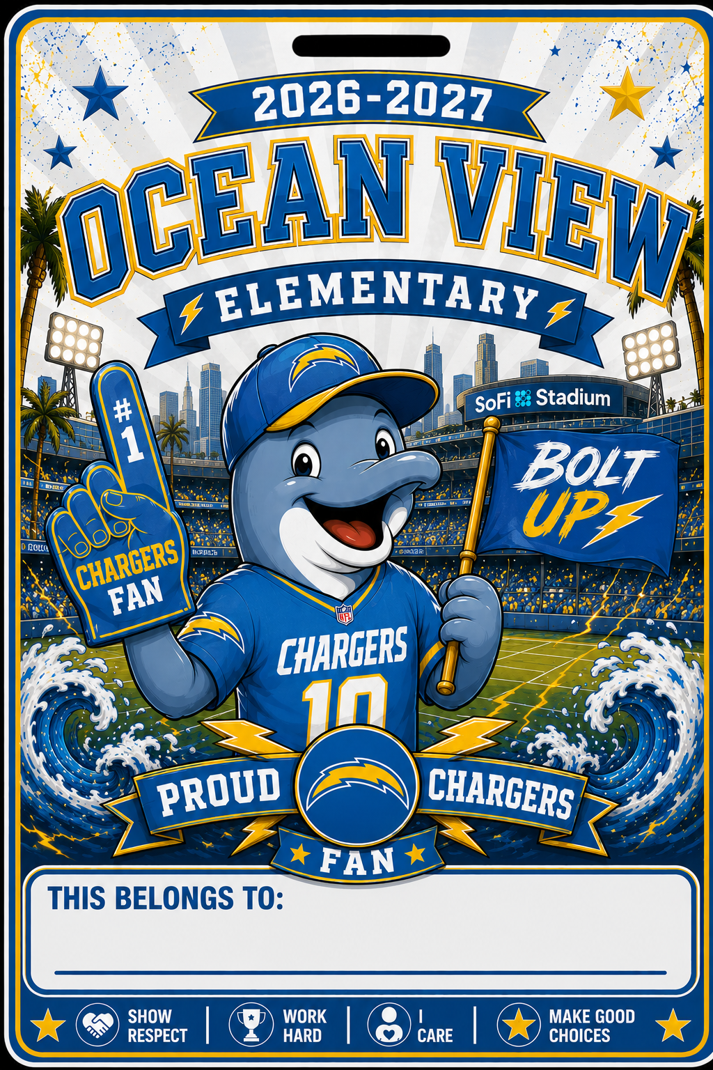 Football Bag Tag – Ocean View Bag Tag Collection