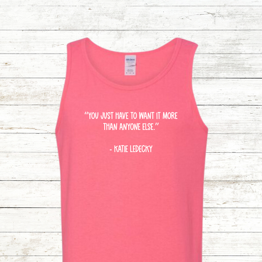 Katie Ledecky Inspirational Quote Tank