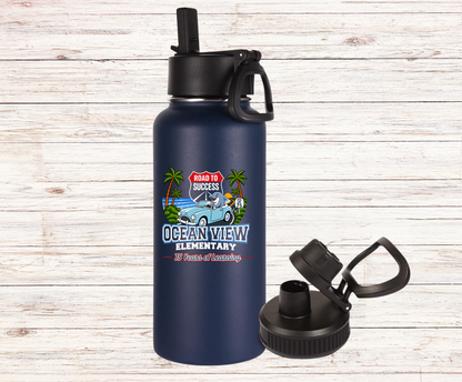 Ocean View Elementary 2026-2027 Road to Success Water Bottle – 32 oz Personalized