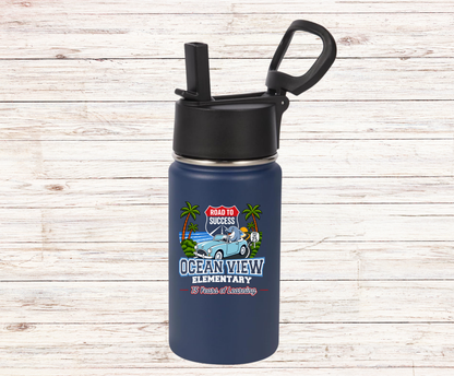 Ocean View Elementary 2026-2027 Road to Success Kids Water Bottle – 14 oz Personalized