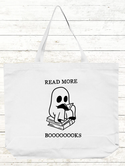 Read More Booooks Halloween Teacher Tote Bag - Gift Tote Bag - Free Shipping