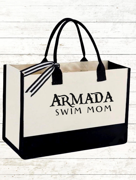 Armada Swim Mom / Supporter Tote Bag with Optional Monogram Personalization