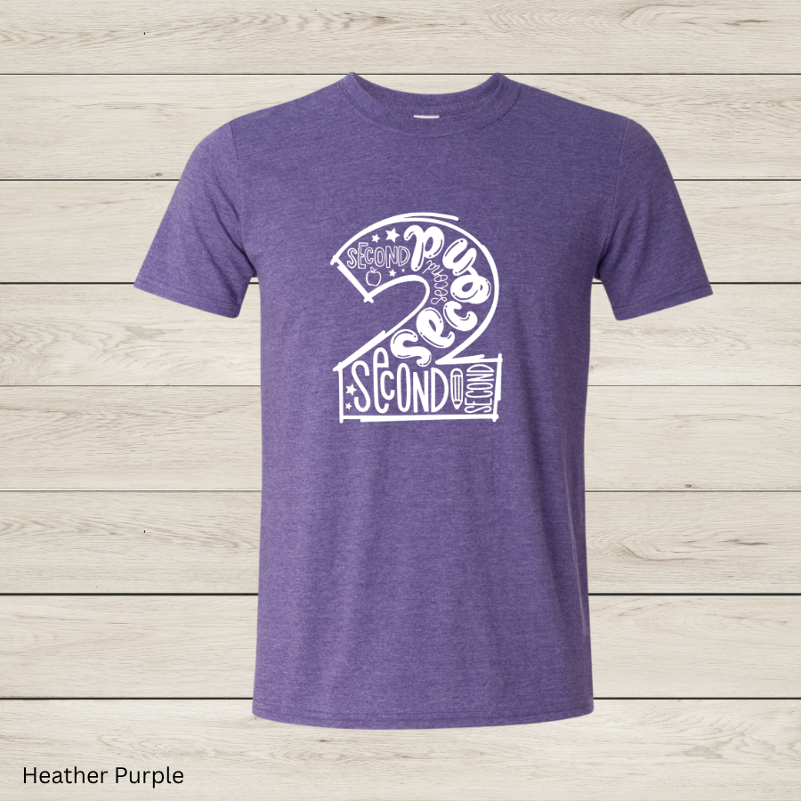 Number 2 Second Grade Shirt