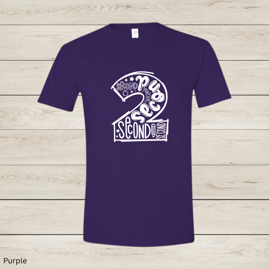 Number 2 Second Grade Shirt