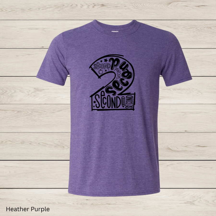 Number 2 Second Grade Shirt