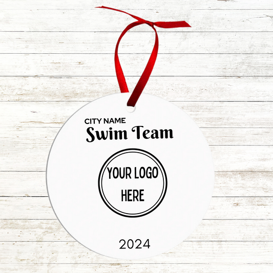 Swim Team Christmas Ornament - Custom Swim Team