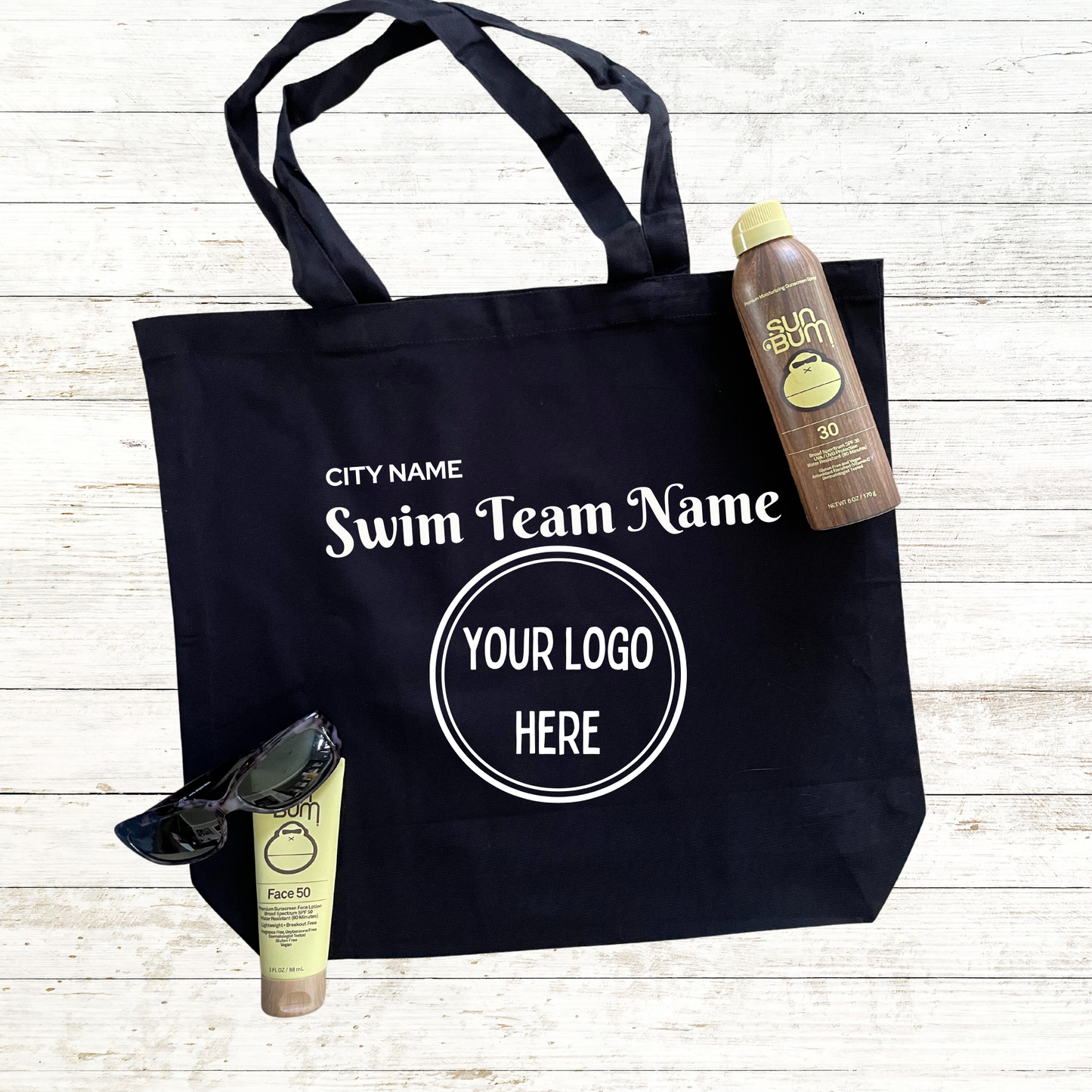 Custom Swim Team Tote Bag