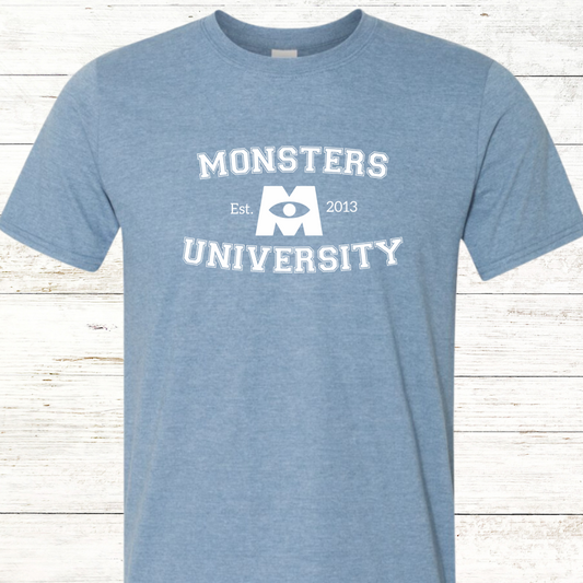 Monsters University - College Tee - Adult Crewneck Tee