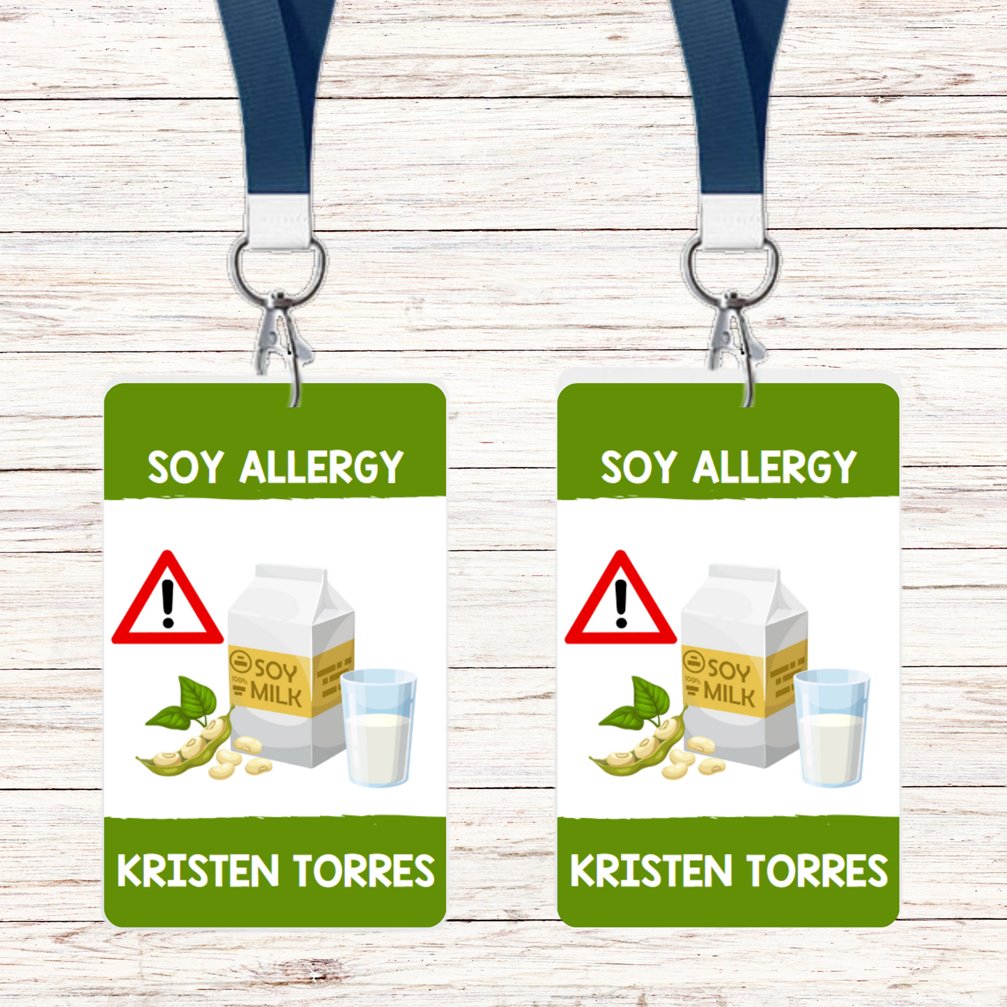 Food Allergy Lunchbox Tag: Soy (Set of 2)