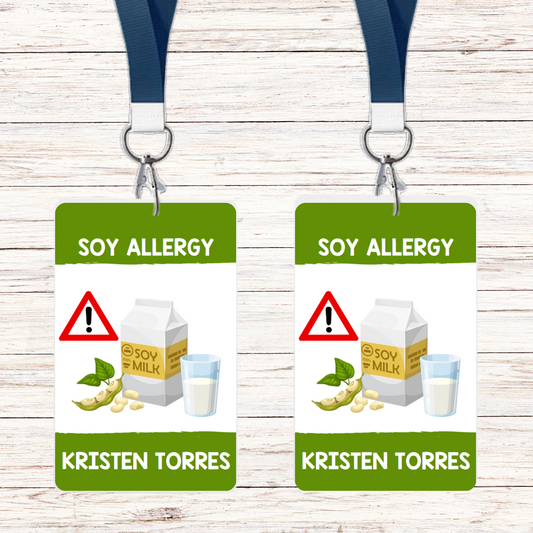 Food Allergy Lunchbox Tag: Soy (Set of 2)