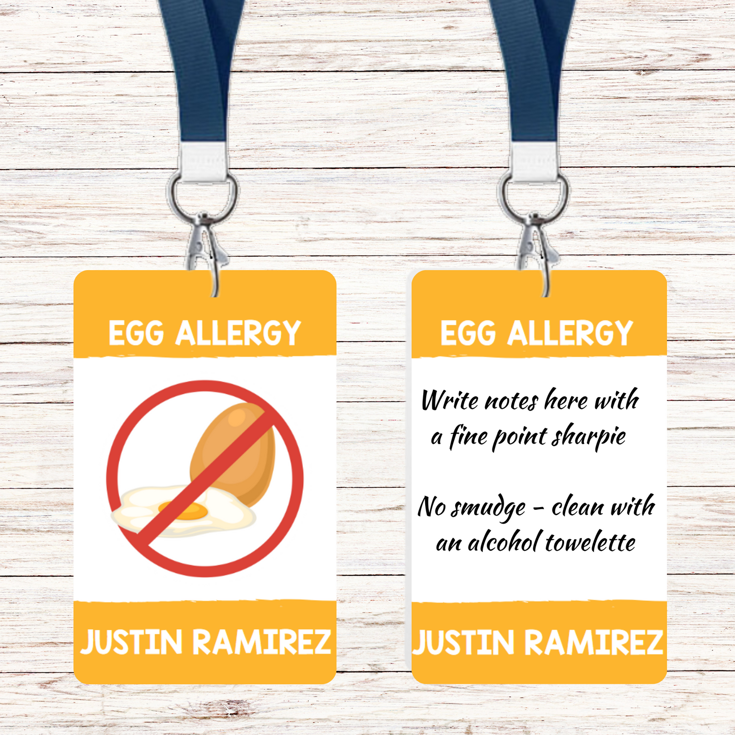 Food Allergy Lunchbox Tag: Eggs (Set of 2)