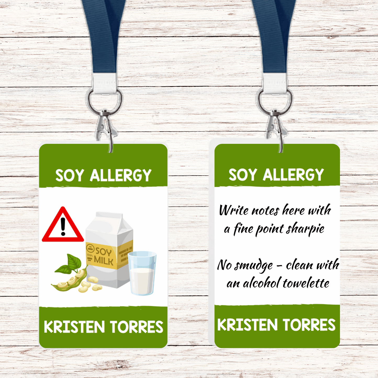 Food Allergy Lunchbox Tag: Soy (Set of 2)