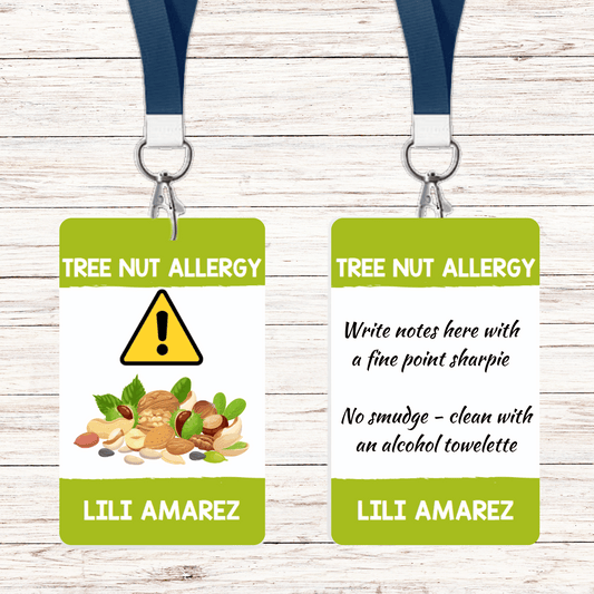 Food Allergy Lunchbox Tag: Tree Nuts (Set of 2)