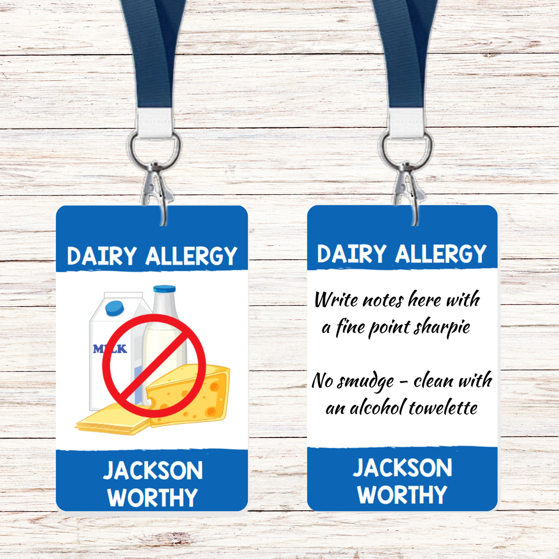 Food Allergy Lunchbox Tag: Dairy (Set of 2) – Swim Mom Customs