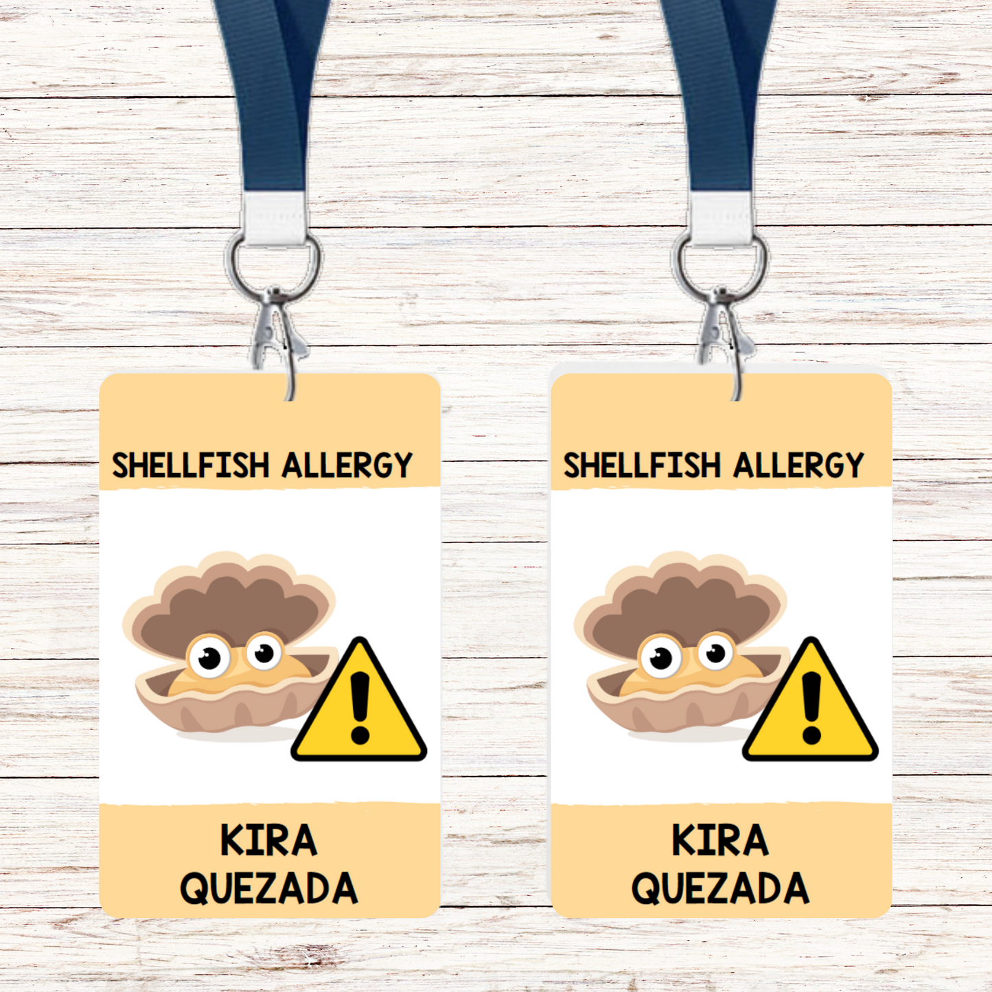 Food Allergy Lunchbox Tag: Shellfish (Set of 2)