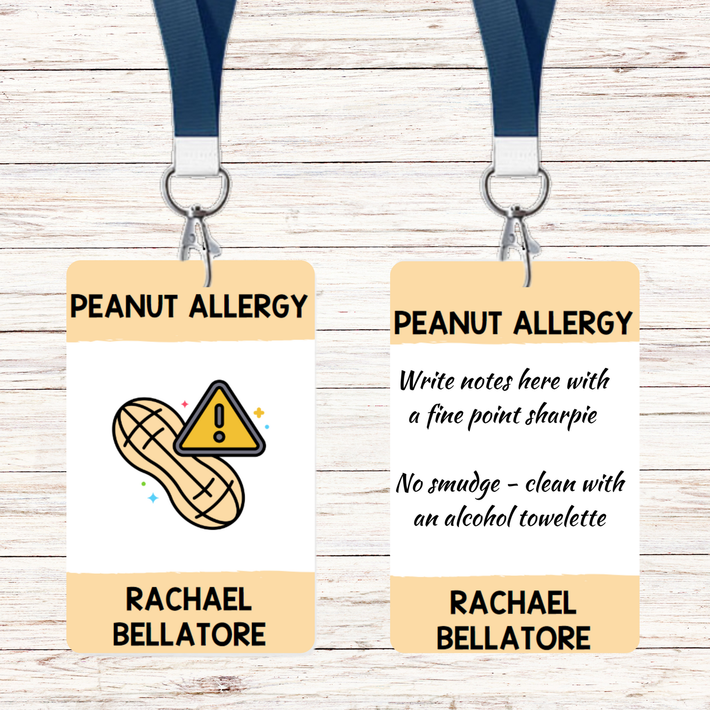 Food Allergy Lunchbox Tag: Peanuts (Set of 2)