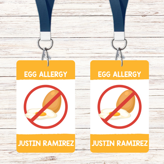 Food Allergy Lunchbox Tag: Eggs (Set of 2)