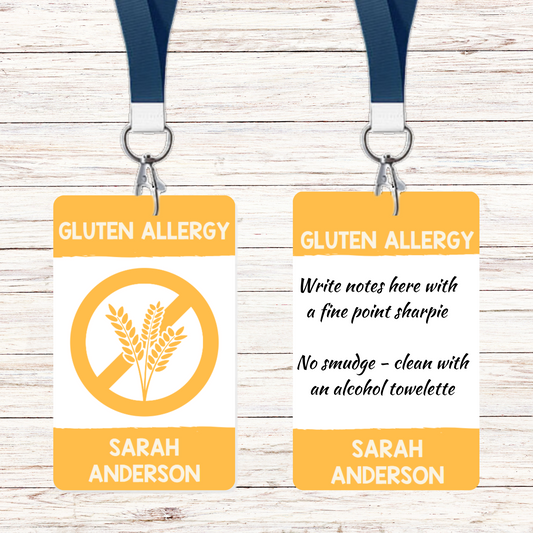 Food Allergy Lunchbox Tag: Gluten (Set of 2)