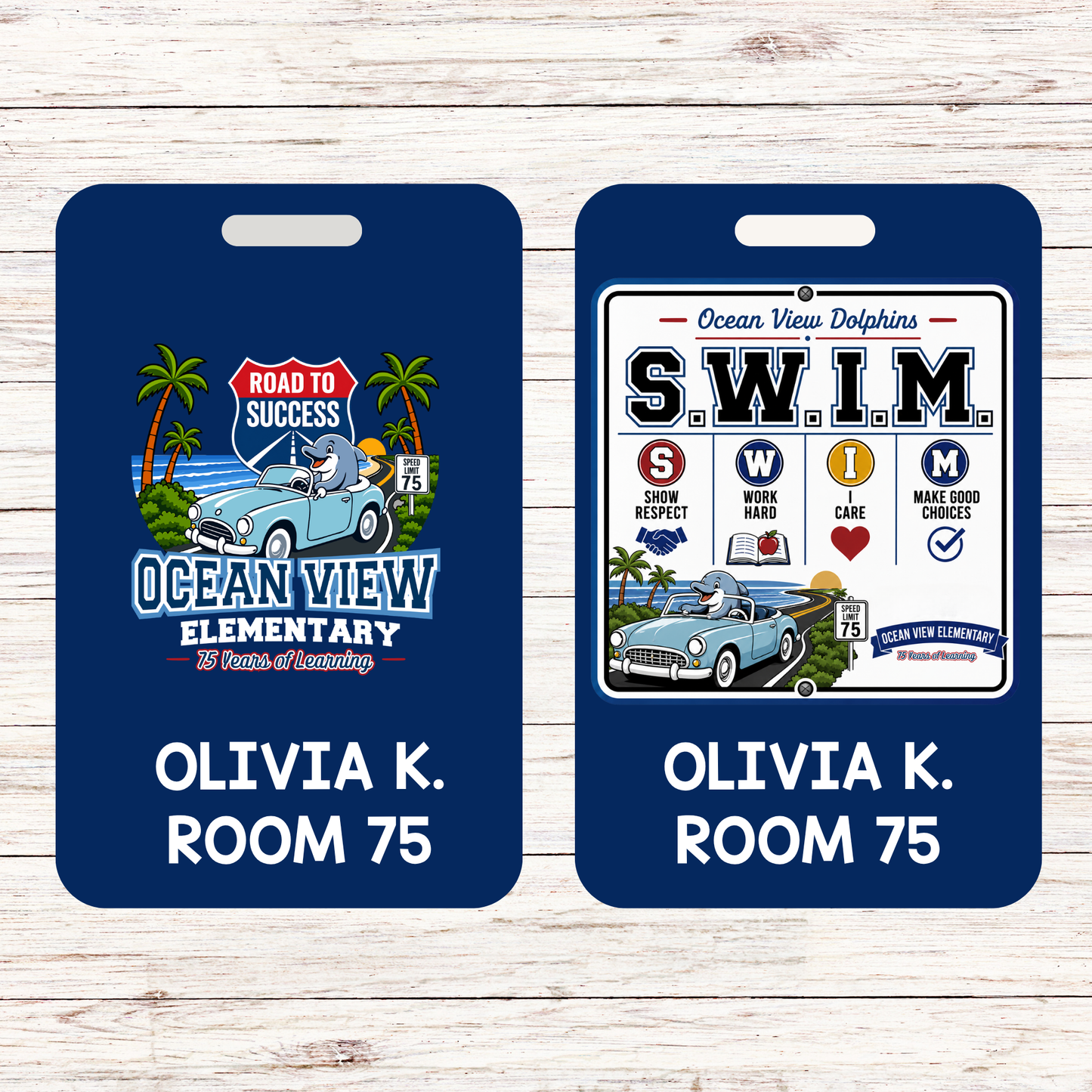 Ocean View Elementary Lunchbox / Backpack Bag Tag 2026-2027