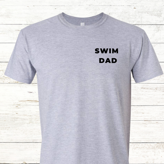 Swim Dad Club - Official Member- Back Design -   Adult Crewneck Tee