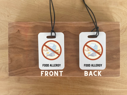 Food Allergy Lunchbox Tag: Reusable and Durable