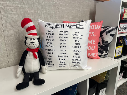 Sight Word Pillow Case - Wonders Sight Words