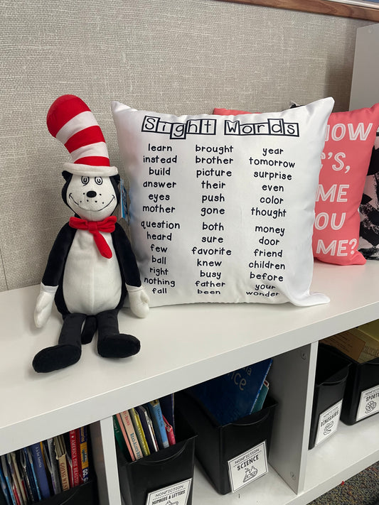 Sight Word Pillow Case - Wonders Sight Words