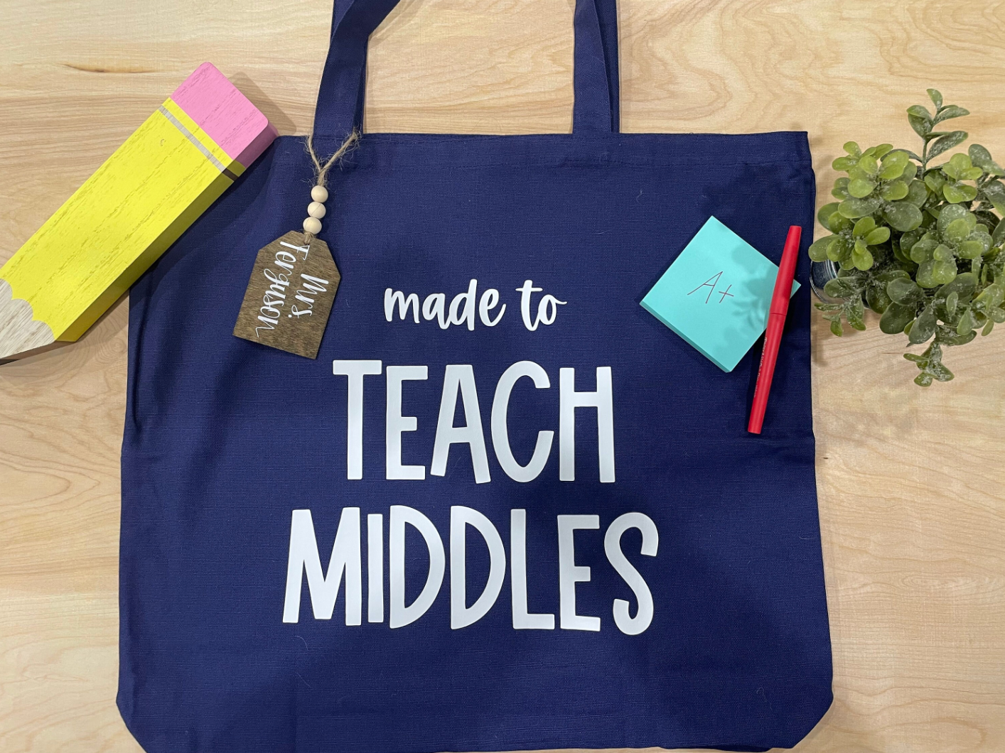 Made to Teach Middles Teacher Tote Bag