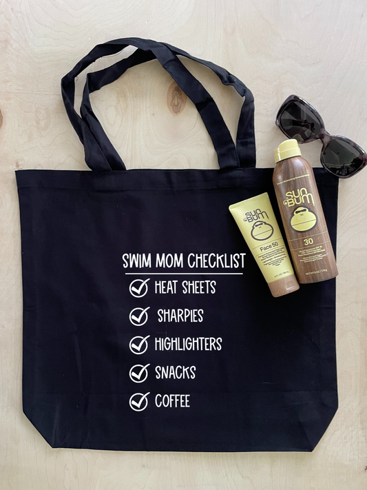 Swimmer Checklist Swim Mom Tote Bag