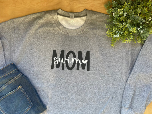 Swim Mom with Heart Sweatshirt