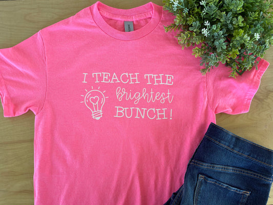 Bright / Neon Day: Teach Spirit Shirt: I teach the brightest bunch! (Adult)